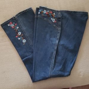 COPY - LA Blues Stretch jeans size 14 embroidered top/bot